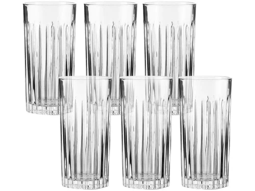 350ml Glass Cups Set 6 Pieces Haus Concept Filetto