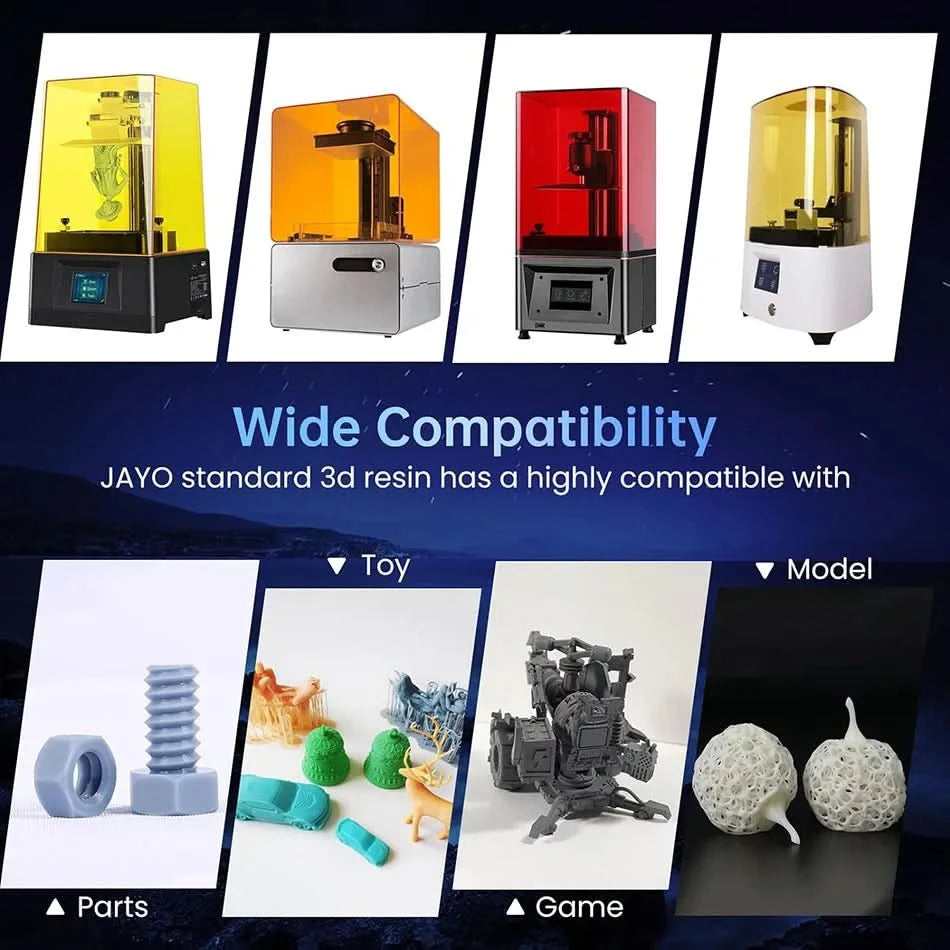 JAYO UV Resin ABS Like/Standard/Plant based/Nylon Like/Water-Wash 1KG 405nm Liquid Rapid UV Curing For LCD 3D Printing Material