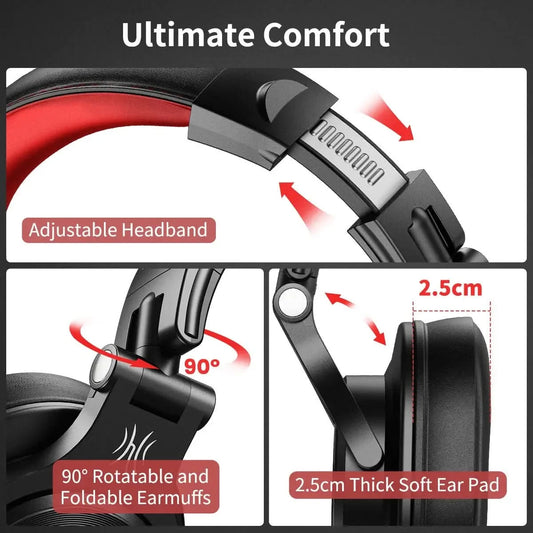 Oneodio A71 Kabelgebundener Over-Ear-HiFi-Kopfhörer mit Mikrofon, Studio-DJ-Kopfhörer, professionelles Monitor-Aufnahme-Misch-Headset für Gaming