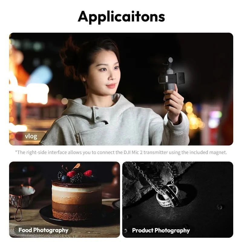 Ulanzi LM001 Pocket 3 Mini Light 3-Level Soft Light for DJI OSMO Pocket 3 for Photography Livestreaming Vlog LED Video Light