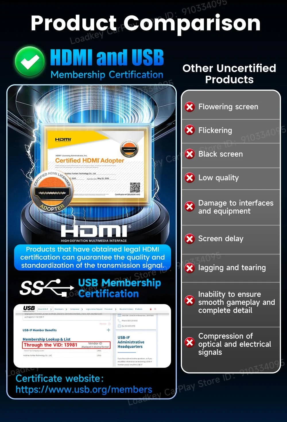 Carlinkit HDMI Output Car Tv Mate Carplay Qualcomm 6225 8-Core Android Auto Wireless Adapter Support Youtube Gps Split Screen