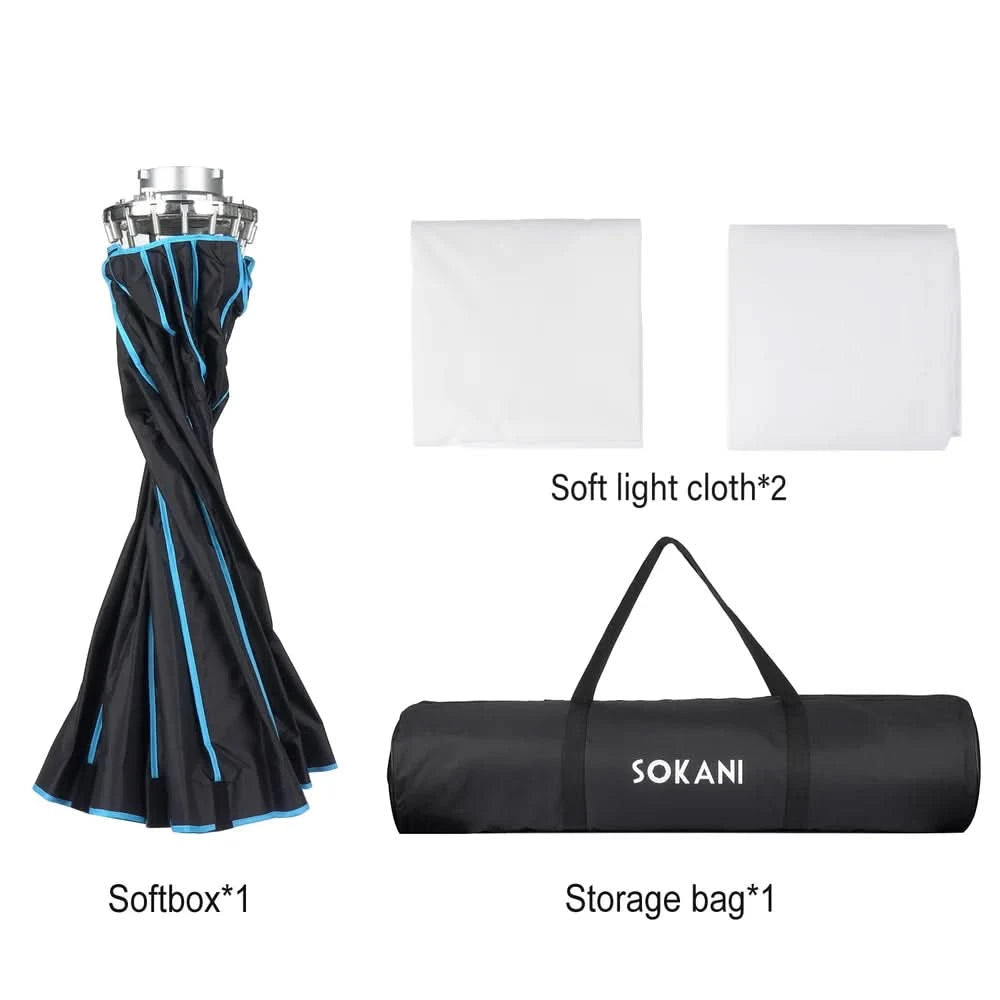 Sokani Deep Octagon Softbox 90cm for Sokani X100 Colbor CL100 Aputure Amaran 300c 200XS 60X S Godox Bowen Mount Light