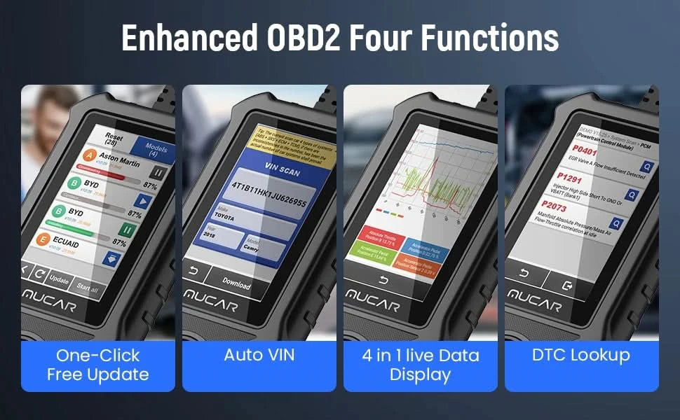 MUCAR CDE900/cde900 Pro OBD2 Diagnostic Tool 32GB Scanner Brake Airbag Transmission Engine Diagnosis Code Reader