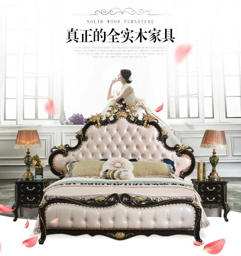 Wedding Unique Bed Designer High Quality Safe Organizer Fashionable Bed Aesthetics Confortable Twin Muebles Bedroom Furniture