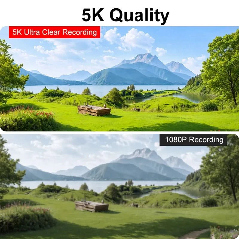 K28 5K Ultra Clear Handheld Action Camera 1.69-inch Face Recognition Automatic 270°Rotating Lens Follow Shot Sports Thumb Camera