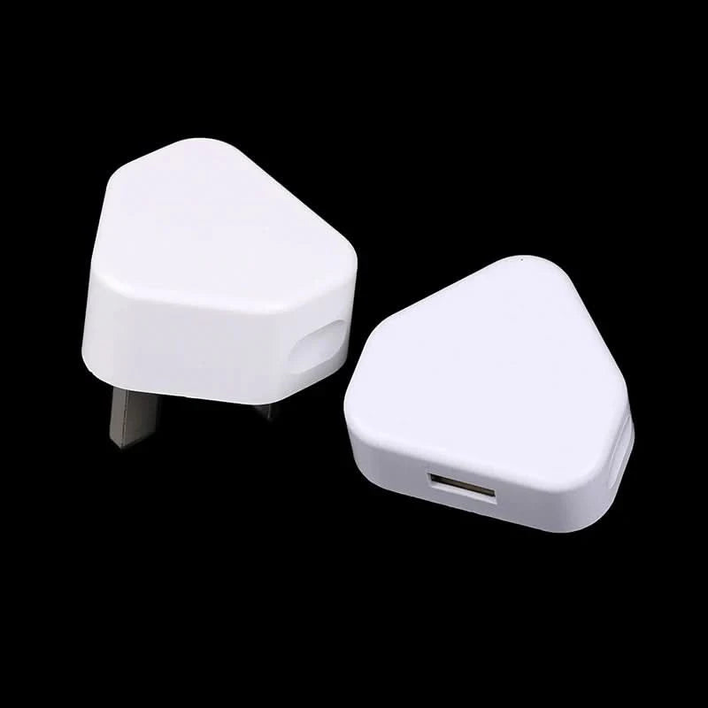 HUAHUA2025 NEW 1PCS Dual Port Fast Charger 5V/2.1A, UK 3 Pin Wall Adapter for Phones & Tablets, Multi-Device USB Charging Hub