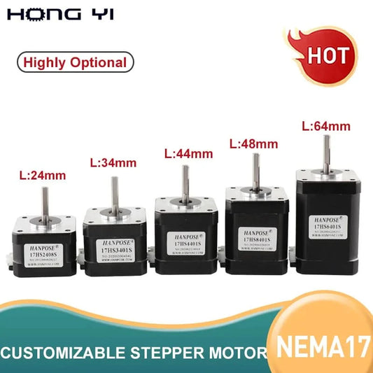 HANPOSE Nema17 Schrittmotor, Drehmoment 78 oz-in (52 N-cm), Strom 1,8 A. Modelle 17HS8401 17HS 2408 17HS3401S 17HS4401S 17HS6401S