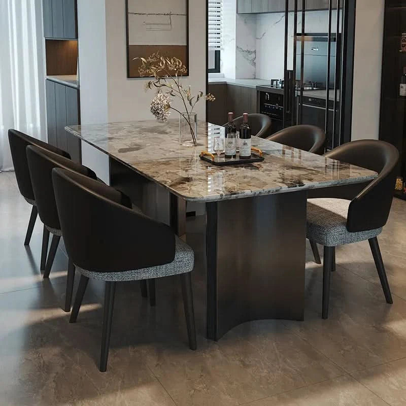 Marble Kitchen Dining Table Wall Lounge Designer Restaurant Modern Dining Table Luxury Study Mesas De Comedor Kitchen Furniture