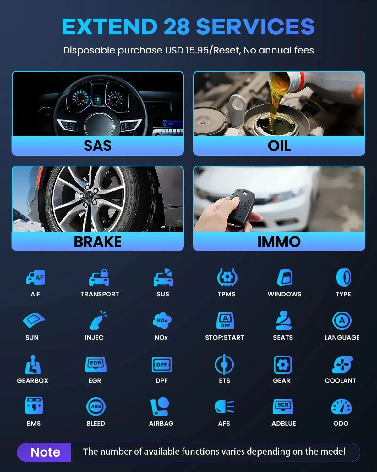 MUCAR CDE900/cde900 Pro OBD2 Diagnostic Tool 32GB Scanner Brake Airbag Transmission Engine Diagnosis Code Reader