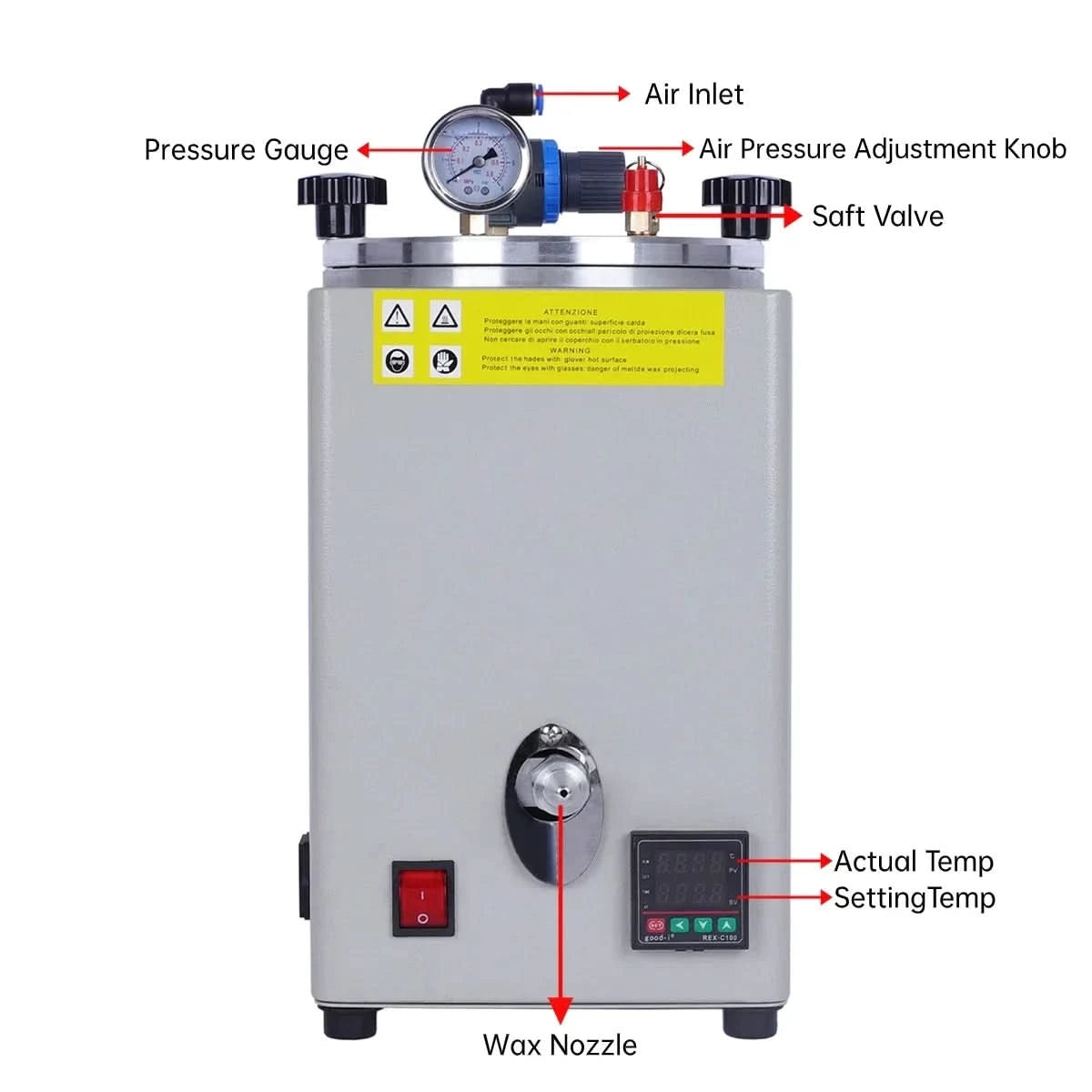 PHYHOO Wax Injection Machine for Jewellery Equipment Making Tool Wax Casting Machine Wax Melting Mold Making Golds Machine