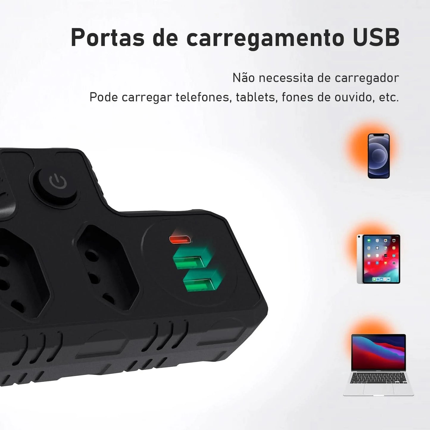 Extension Socket, Power Extension, USB Socket, Socket Line Filter, Regua Power Sockets, Electric Extension, 110-220V,10A
