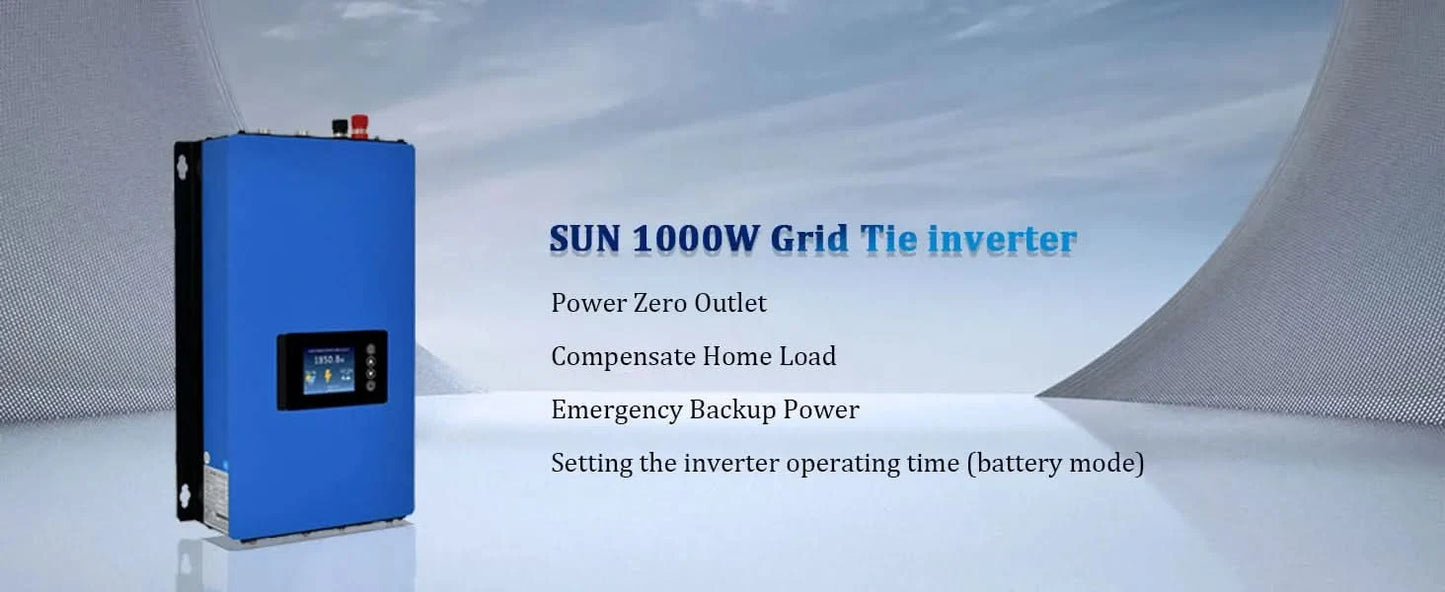 [Local delivery]Y&H 1KW 2KW MPPT Grid Tie Inverter with Limiter, Applies to Solar Panel or Battery Discharge Mode, Optional WiFi