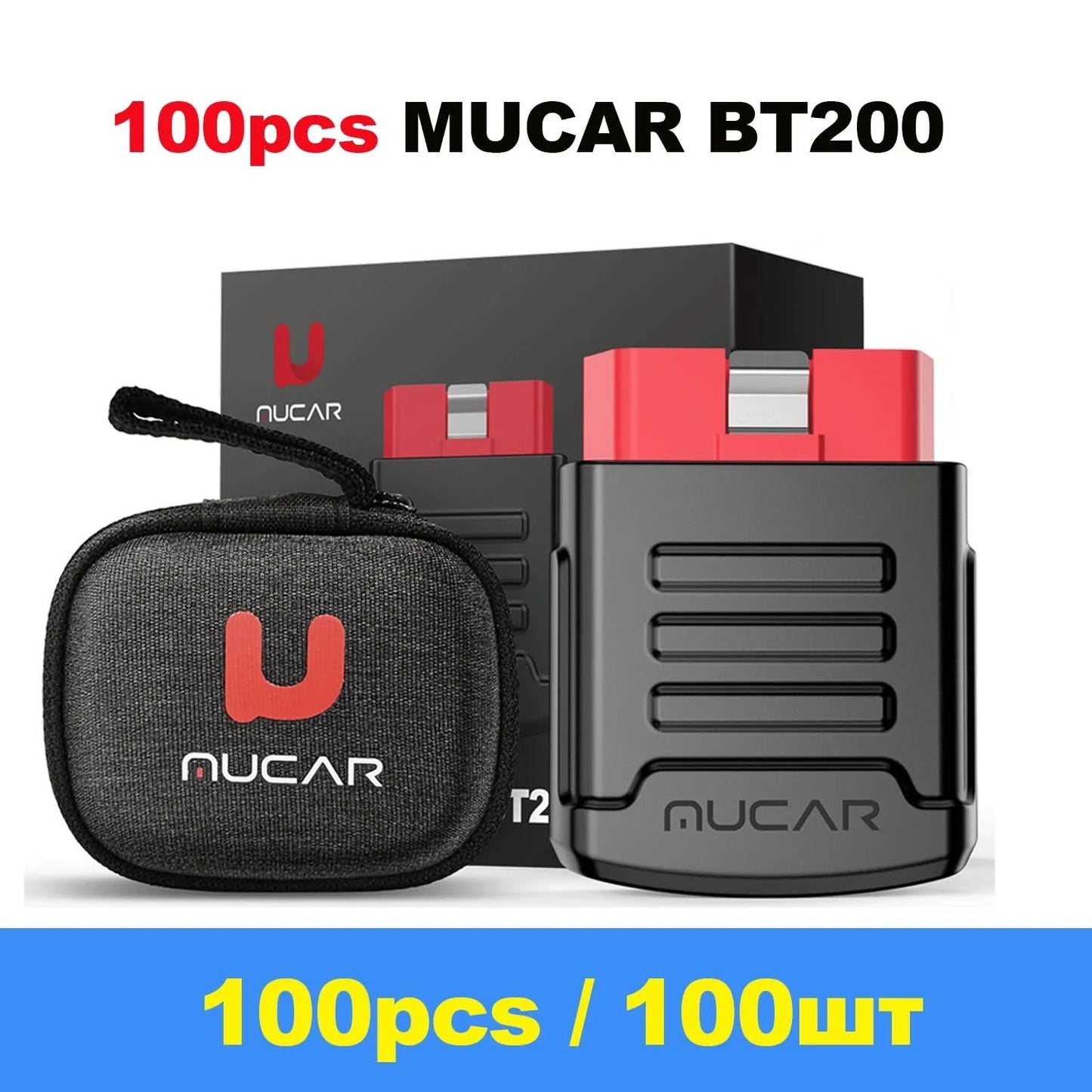 10 Stk.-100 Stk. MUCAR BT200/BT200 Pro OBD2 Diagnosegerät vollständige Systemdiagnose für alle Autos, lebenslang kostenlos, 15 Reset-Services