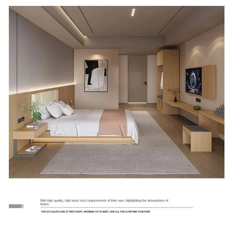 Factory Supply Hotel 5 Star Comfortable Modern Star Custom Hotel Bedroom Furniture Luxury king Size Hotel Bedroom Set
