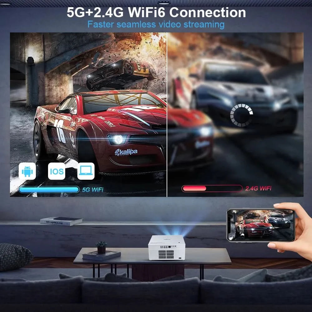 ThundeaL TDA7W Full HD 1080P Projector Android WiFi 32G Projetor 4K Video TDA7 Voice Control 3D Smart TV Home Theater Beamer