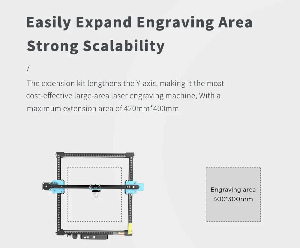 Twotrees 40W/80W Woodworking CNC Laser Engraver TTS PRO Wifi APP Control Metal Glass Ceramic Engraving Wood MDF Acrylic Cutting