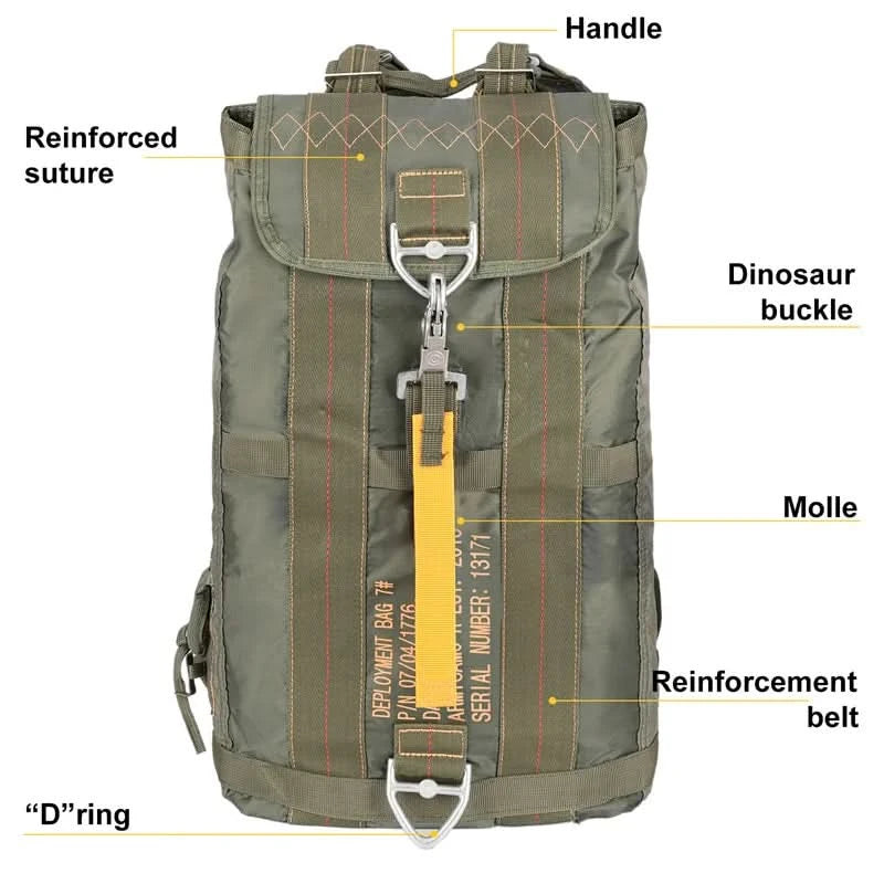 LQARMY Durable All-purpose Backpack Lightweight Carryall Parachute Bag For Outdoor Hunting Trips Hiking School Carry Adventures