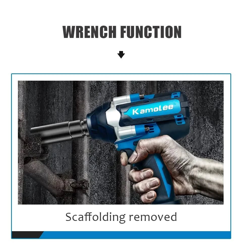 【1800N.m】Kamolee DTW700 Electric Impact Wrench 1800 N.m High Torque 1/2 Inch Automobile maintenance