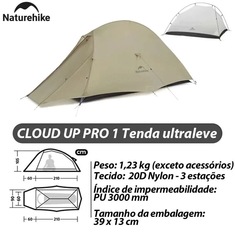 Naturehike Brazil Cloud Up 1-2-3P Camping Travel Backpack Outdoor Ultralight Waterproof Tent Camping Beach Tent