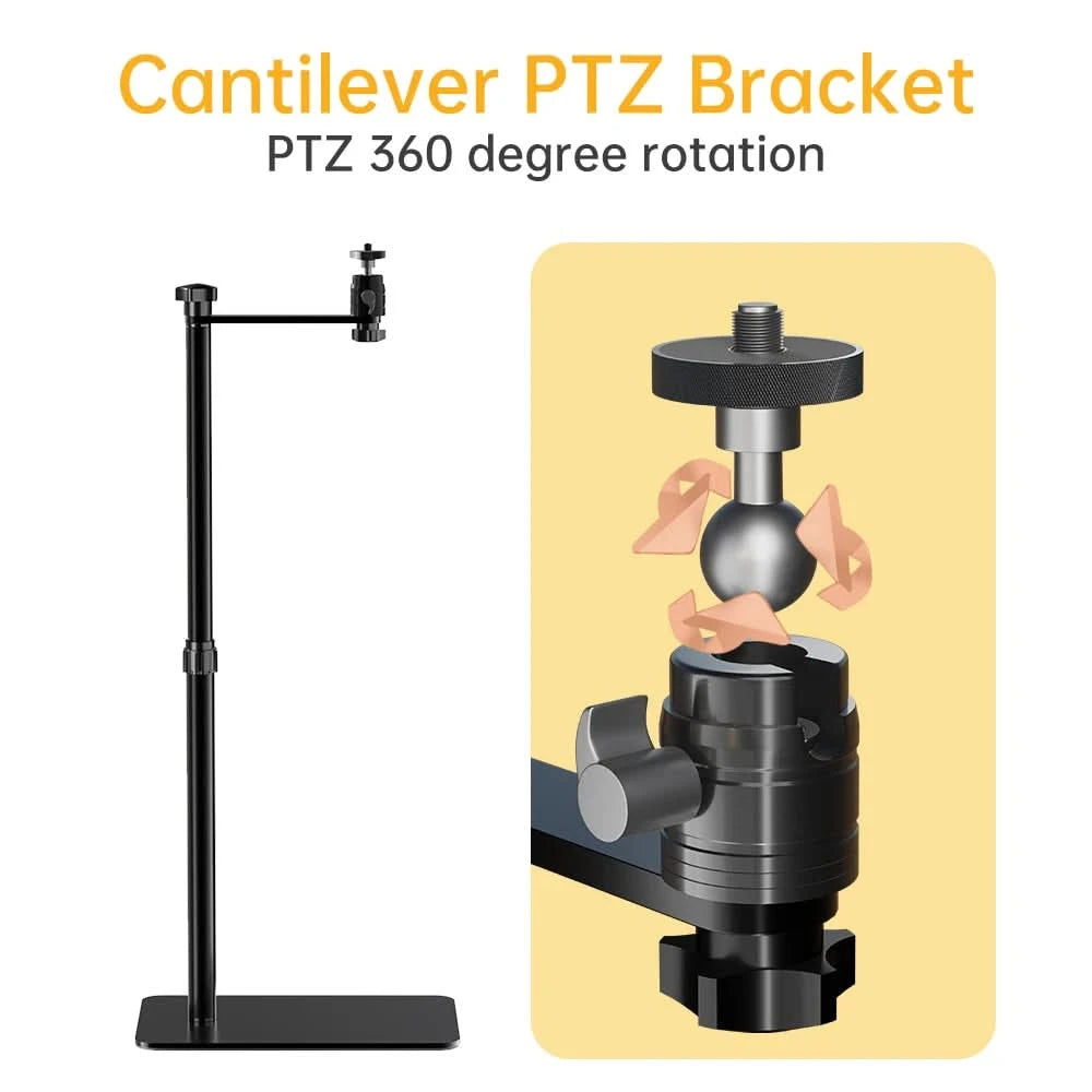Projector Brack Floor Support Stand Metal Holder Multi-angle Adjustable 360 °Rotating Projector Bracket for Film Video Projector