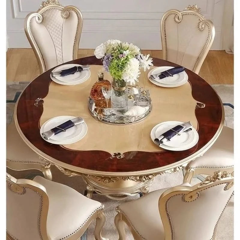 Kitchen Mobile Dining Table  Non Slip Modern Dining Table Set Living Room Esstisch House Accessories Luxury Unique Round Design