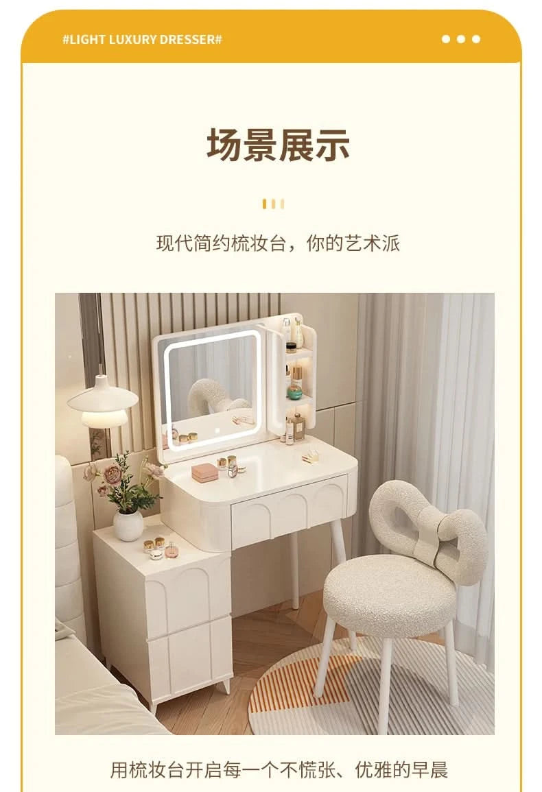 White Home Dressing Table Wood Cute Comfortable Luxury Dressing Table Minimalist Modern Muebles De Dormitorio Room Furnitures