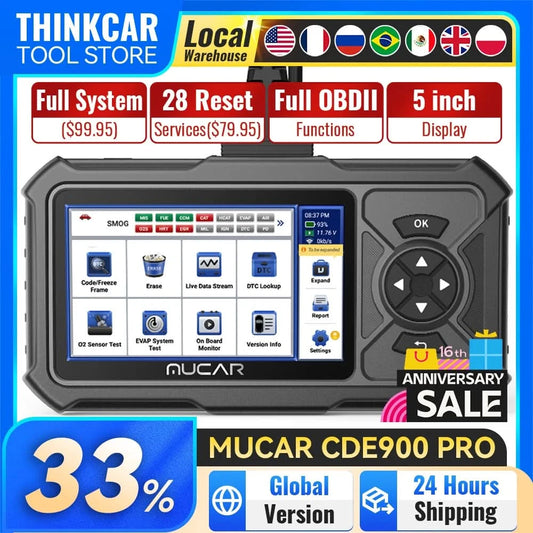 MUCAR CDE900 PRO Diagnostic tools for Auto Obd2 Coder Reader Diagnosis Cars Lifetime Free Update OBD2 Scanner Tools for Mechanic