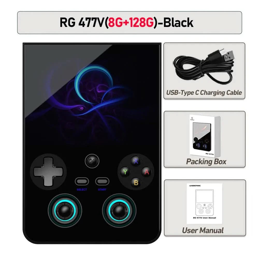 ANBERNIC RG477V Handheld Game Console Android 14 Video Player 4.7" LTPS In-Cell DSP Sound Effect Support AI RixelHK 1080p-DP ps2