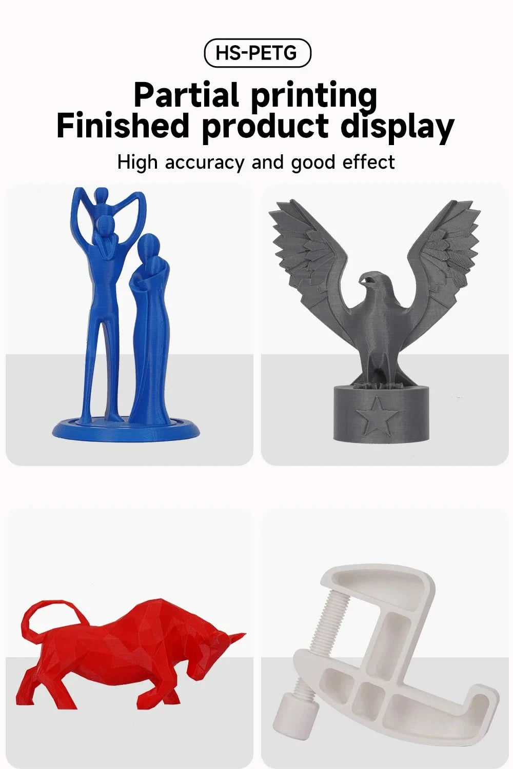 KINGROON Newest PETG HS-PETG 3D Printer Filament 1.75mm High Speed 3D Printinng Material Hyper PETG 5KG 10KG Mix Color ﻿