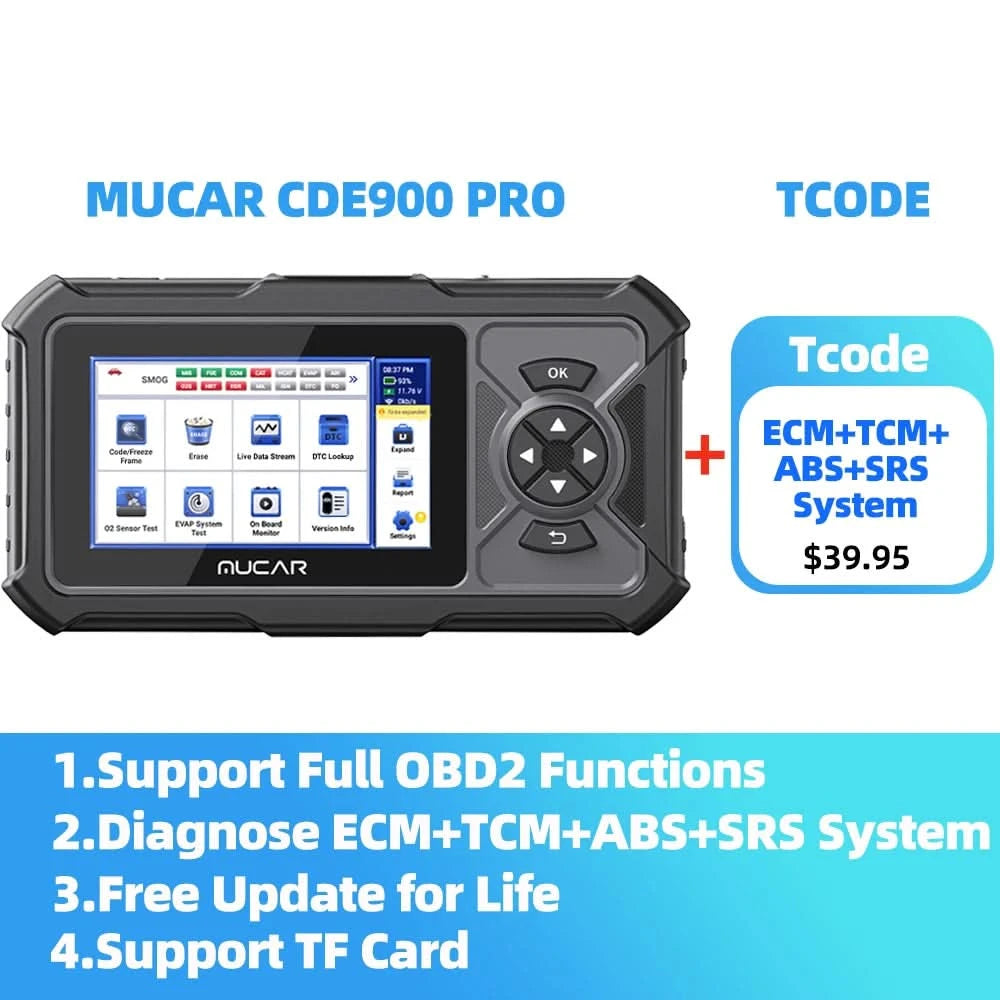 MUCAR CDE900 PRO Diagnostic tools for Auto Obd2 Coder Reader Diagnosis Cars Lifetime Free Update OBD2 Scanner Tools for Mechanic