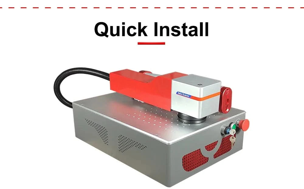 Hunst Small Laser Marking Machine MAX 30W Portable Foldable Mini Fiber Engraving Machine for DIY Marking Gifts Metal Engraving