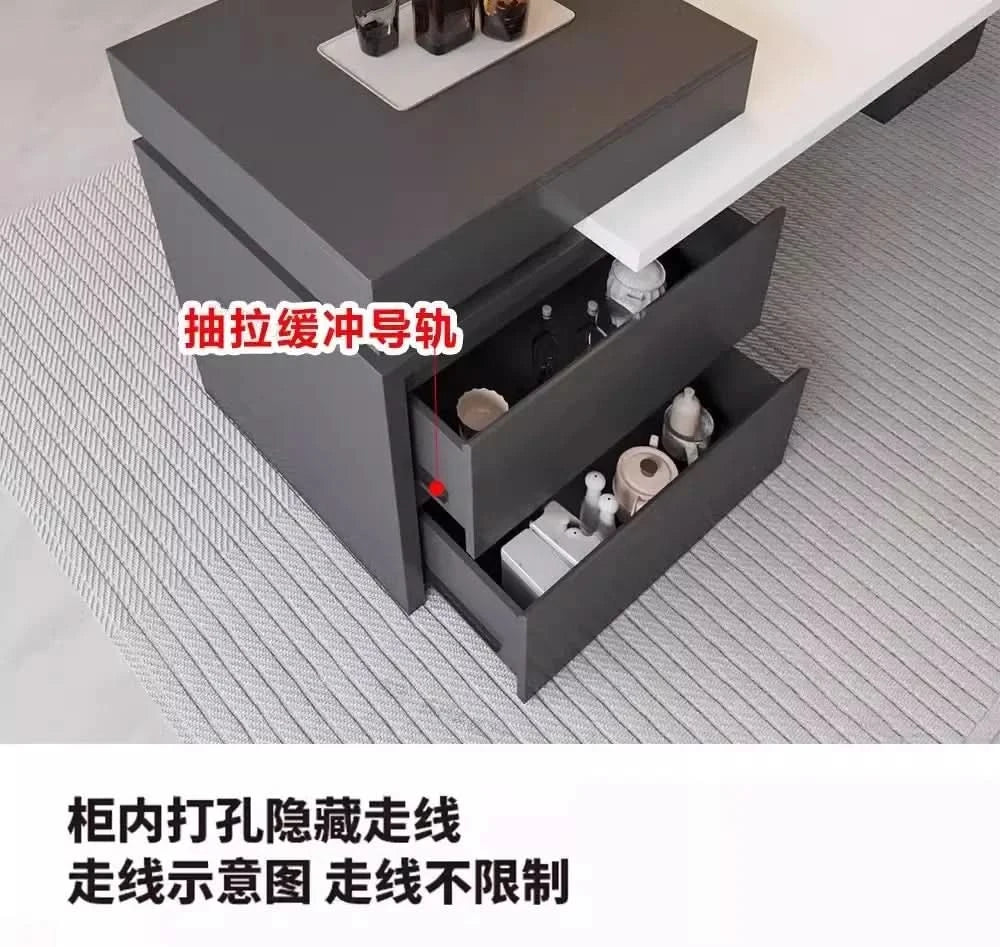 Kitchen Island Cart with Extendable Dining Table for 4-6 Person Rolling Kitchen Island with Slate Top Storage Kitchen Island Bar