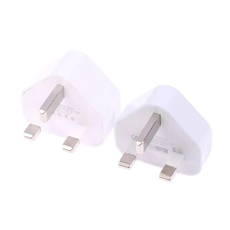 HUAHUA2025 NEW 1PCS Dual Port Fast Charger 5V/2.1A, UK 3 Pin Wall Adapter for Phones & Tablets, Multi-Device USB Charging Hub