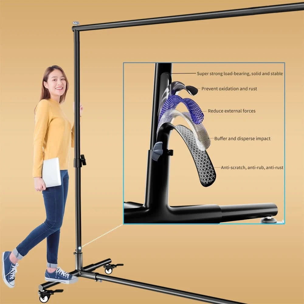 SH Double-Crossbar Backdrop Background Stand Frame Support System For Photography Photo Studio Video Muslin Green Screen