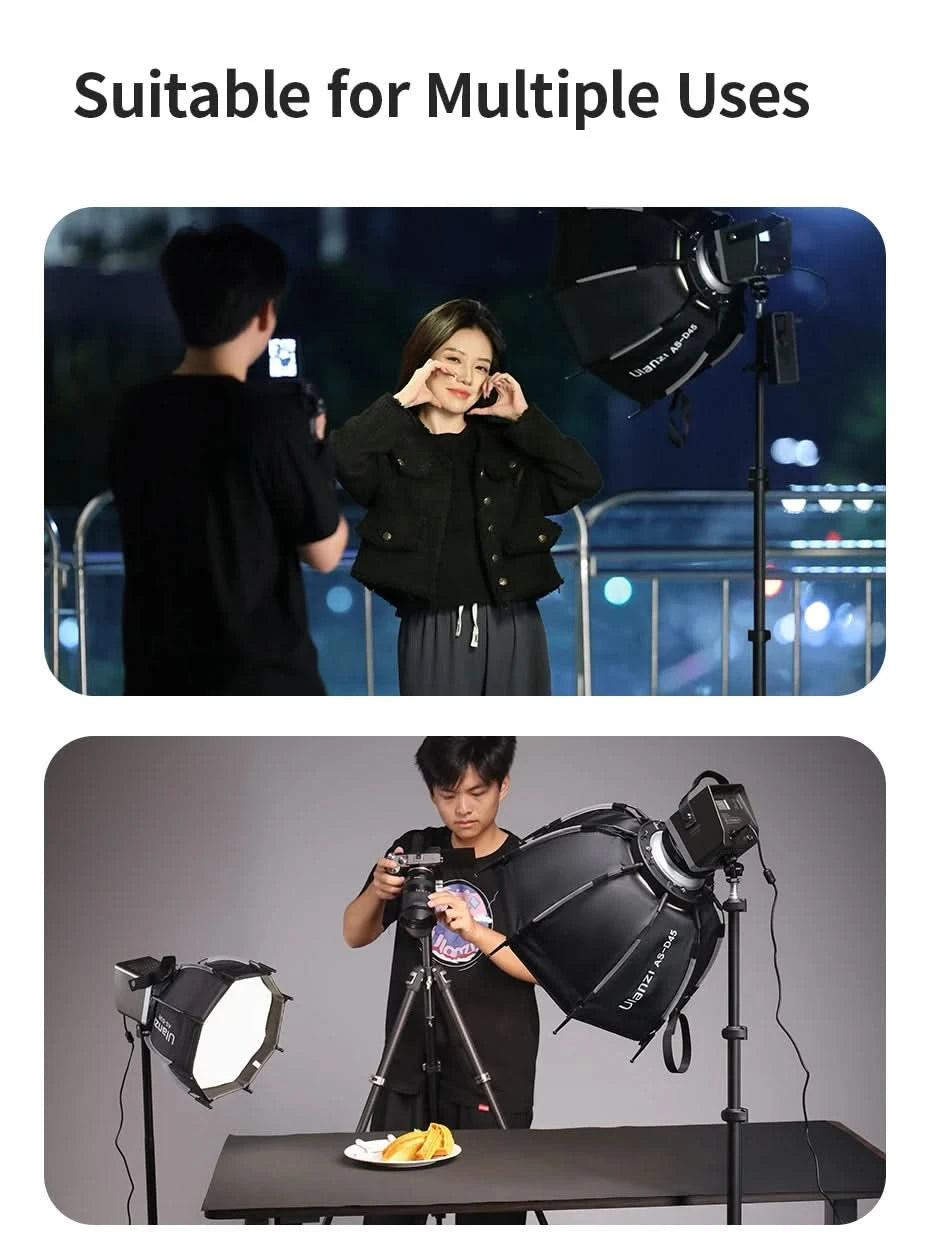 Ulanzi TT43 Reversible Leg Light Stand 1.9m Foldable Portable Light Stand Tripod for Max Load 3kg for DSLR Camera Smartphone