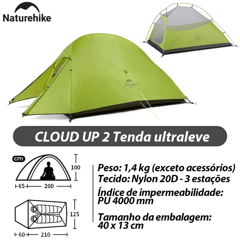 Naturehike Brazil Cloud Up 1-2-3P Camping Travel Backpack Outdoor Ultralight Waterproof Tent Camping Beach Tent