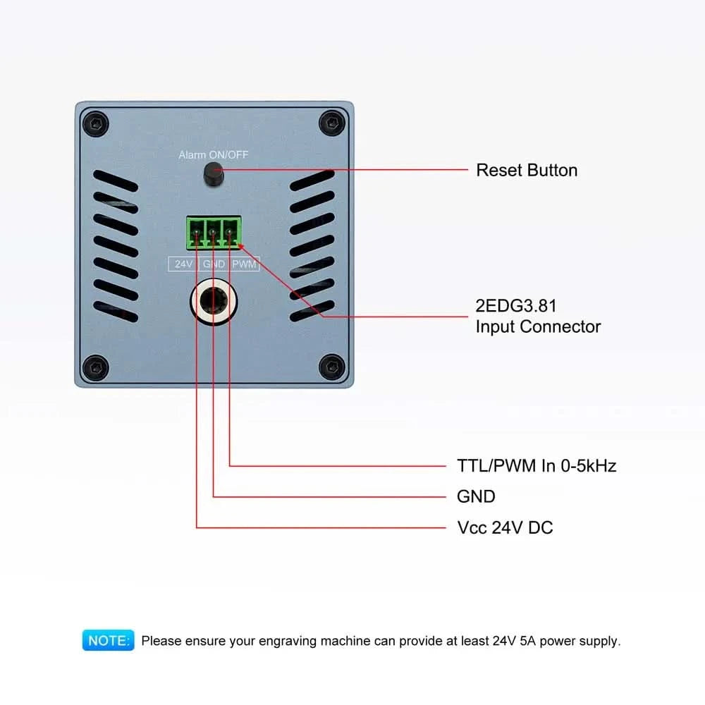 LASER TREE 10W 20W 30W 40W Optical Power Laser Head with Air Assist 450nm Blue Light TTL Module for Laser Engraving Cutting Tool