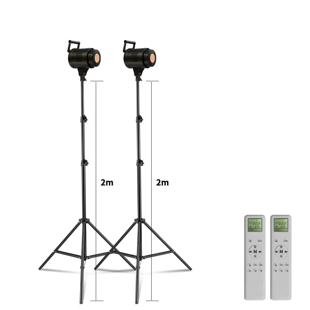 SH 115/135W LED COB Video Light Photography Lamp With Tripod Softbox Remote Control Video Light For Skit Video Photography