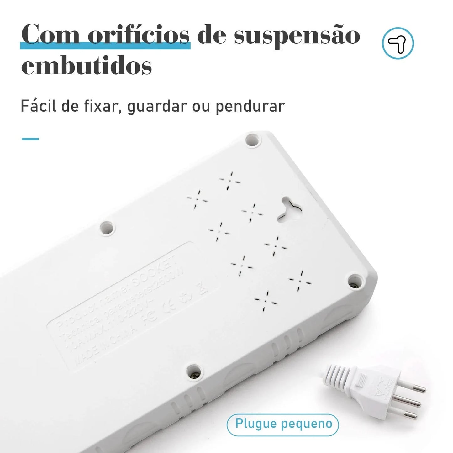 Extension Socket, Power Extension, USB Socket, Socket Line Filter, Regua Power Sockets, Electric Extension, 110-220V,10A