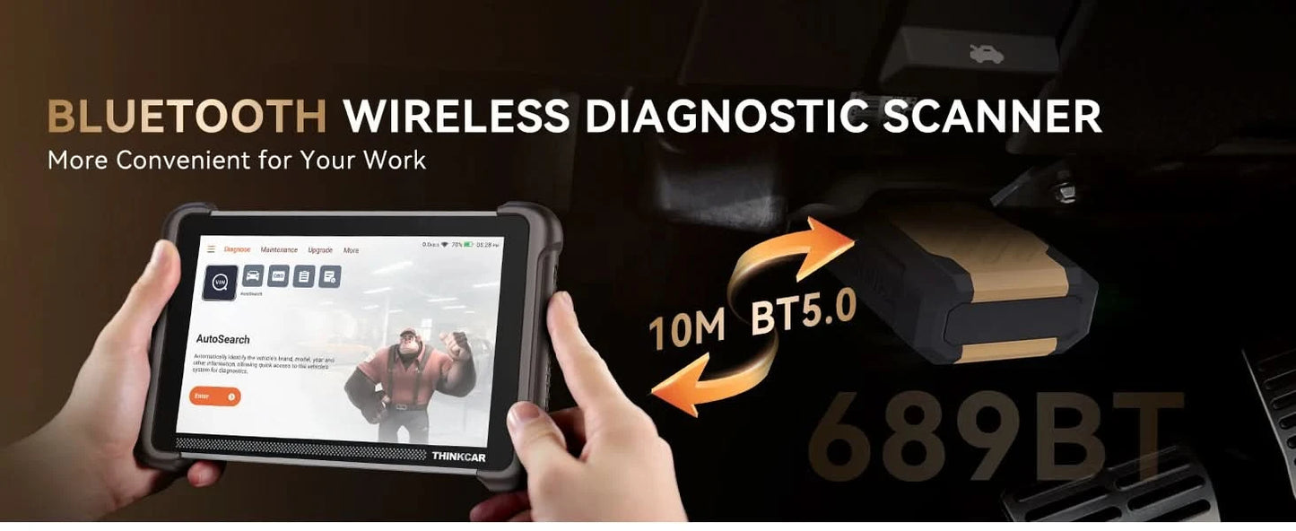 THINKCAR THINKSCAN 689BT Key Programming TKEY 101 Automotive Diagnostic Tool Bi directional Obd2 Scanner ECU Coding CANFD DOIP