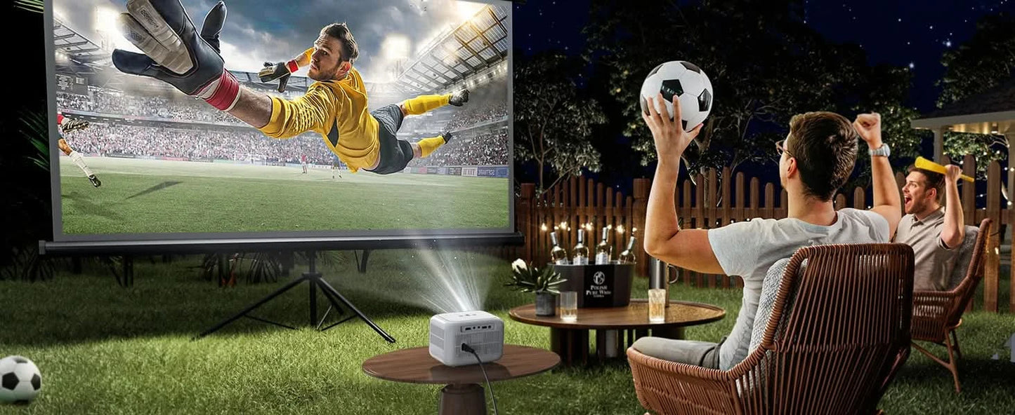 MINI Projector WiFi Bluetooth Projector 20000Lumens 720P Projectors Support 1080p Video for Home Outdoor Cinema Android YABER L1