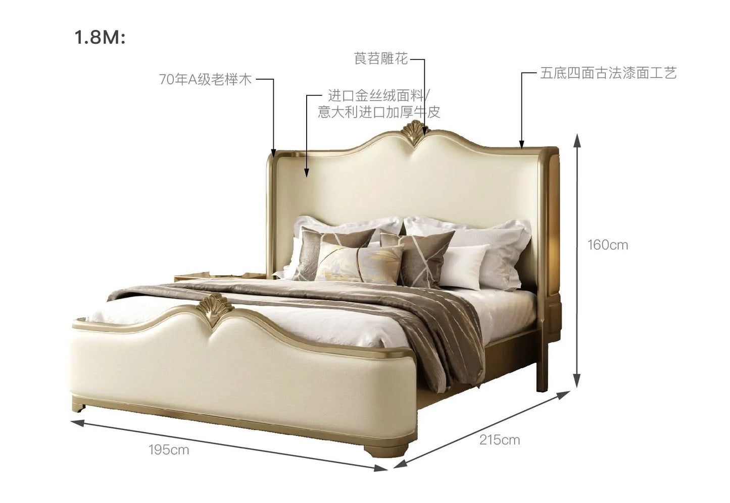180x200cm Frame Double Bed Full Size Headboard Luxury Marriage Double Bed Queen Base Modern Clearance Adult Bedroom Furnitures