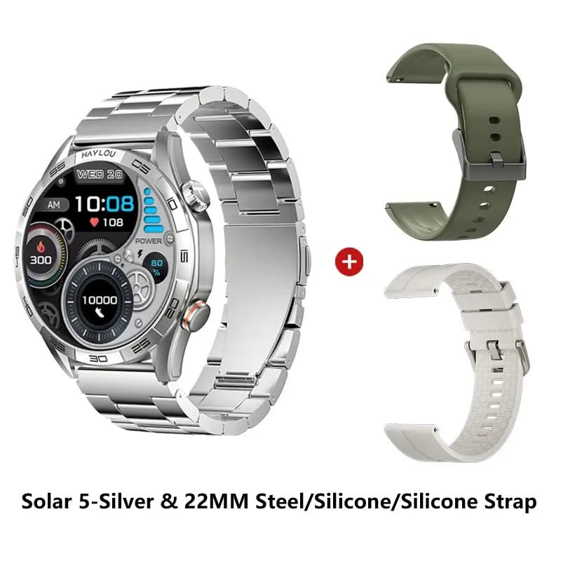 HAYLOU Solar 5 Voice Calling Smartwatch 1.58'' AMOLED Display 60Hz Smart Watch 24H Health Monitoring Sports Smartwatch for Men