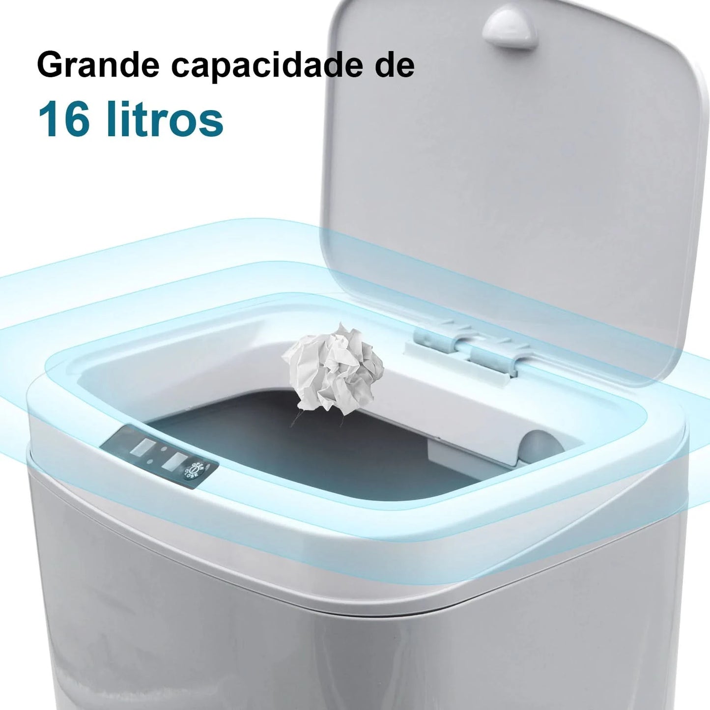 Lata de lixo sensor de toque automático lata lata de lixo plástico cozinha latas sala estar capacidade do agregado familiar