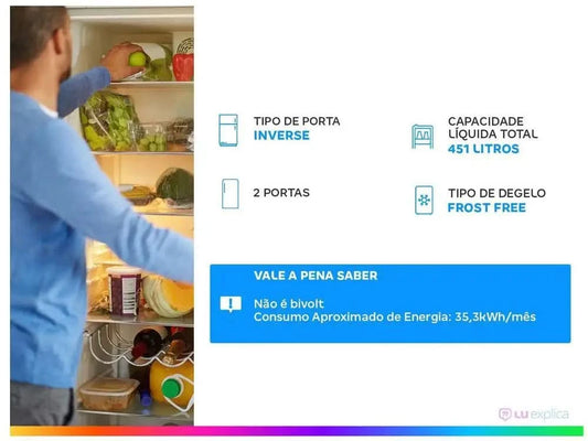 LG Smart No Frost Kühl-/Gefrierkombination, Schwarz – 220 V