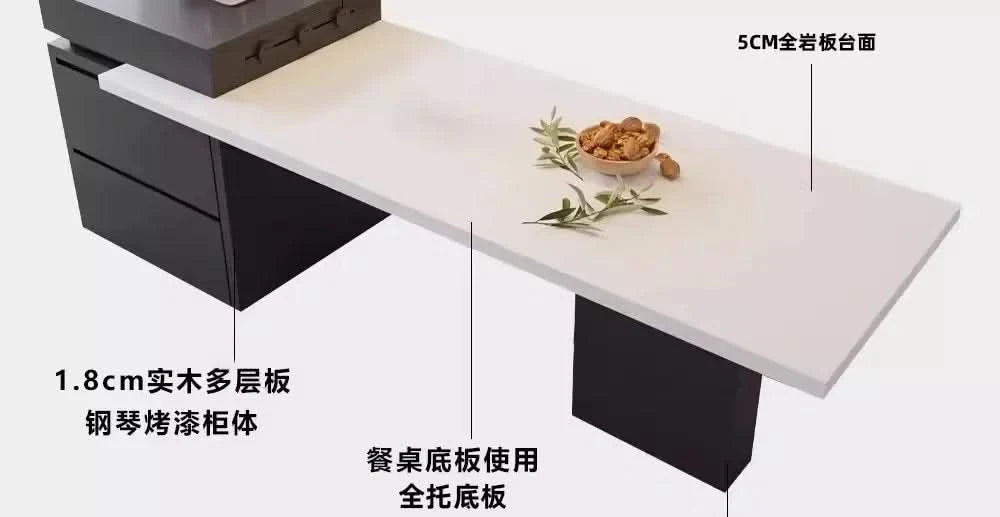 Kitchen Island Cart with Extendable Dining Table for 4-6 Person Rolling Kitchen Island with Slate Top Storage Kitchen Island Bar