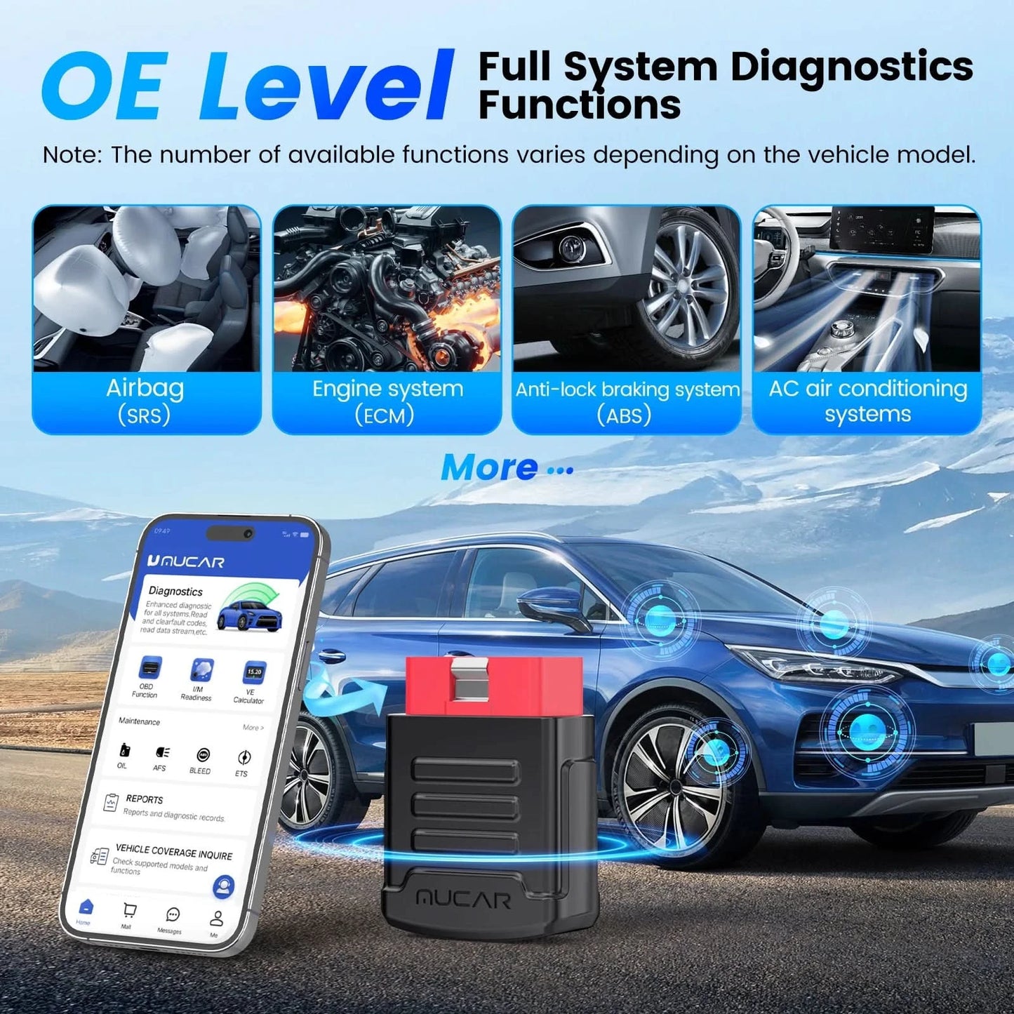 10 Stk.-100 Stk. MUCAR BT200/BT200 Pro OBD2 Diagnosegerät vollständige Systemdiagnose für alle Autos, lebenslang kostenlos, 15 Reset-Services