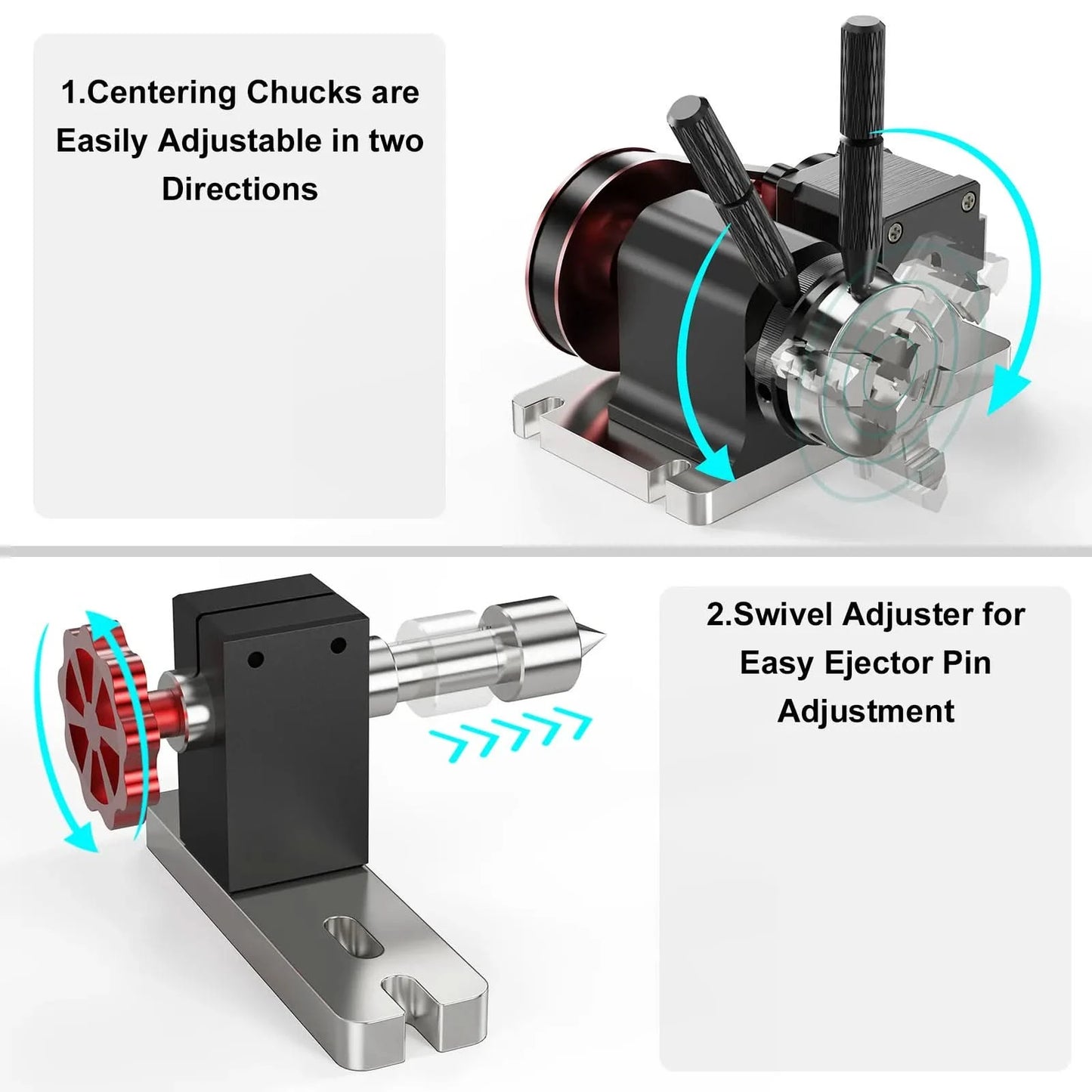Twotrees 4th Axis CNC Rotary Module Kit for TTC450/TTC 450 PRO Rotary Roller For Engraving Cylindrical Object Cans