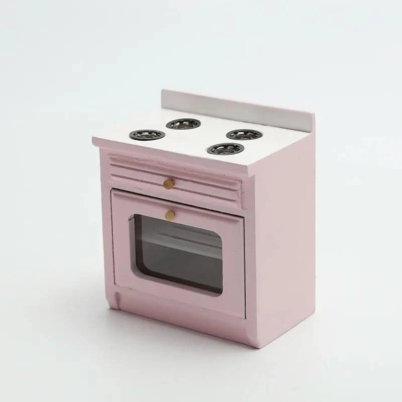 Dollhouse Mini Cooking Table Sink Counter Set Cabinets Combination 1:12 Miniature Kitchen Miniature Models Home Decor Figurines