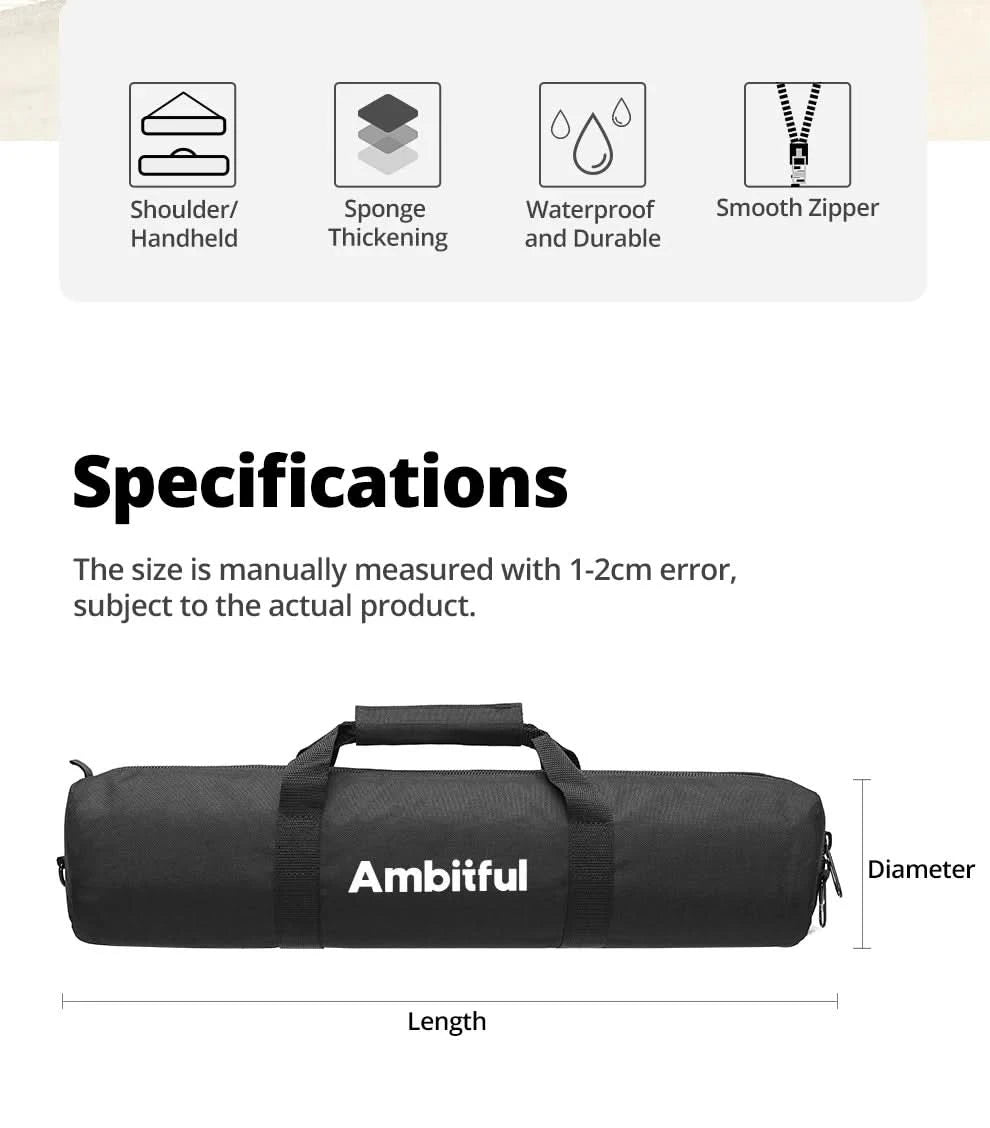 50cm - 125cm Padded Camera Monopod Tripod Carrying Bag Case Light Stand Carry Bag Umbrella Softbox Carrying Bag